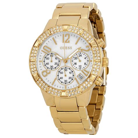 guess gold watch women